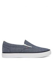 Tommy Hilfiger Tenisówki Harlem Core Ii Slip On Chambray FM0FM05819 Niebieski. Niebieskie trampki i tenisówki męskie Tommy Hilfiger, bez wzorów, z materiału, bez zapięcia. Za 329.99 zł.