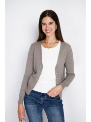 ASSUILI Kardigan w kolorze jasnobrązowym rozmiar: 40. Brązowe kardigany damskie Assuili, bez wzorów, z kaszmiru. Za 121.80 zł.