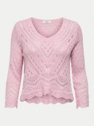 JDY Sweter New Sun 15212788 Różowy Regular Fit. Czerwone swetry klasyczne damskie JDY, xl, z syntetyku, bez kołnierzyka. Za 69.99 zł.
