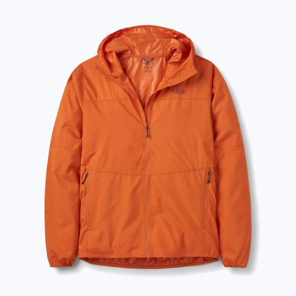 Kurtka przeciwiatrowa męska Rab Windgather Hoody. Brązowe kurtki męskie RAB, m, bez wzorów, z materiału, bez kaptura. Za 369.99 zł.