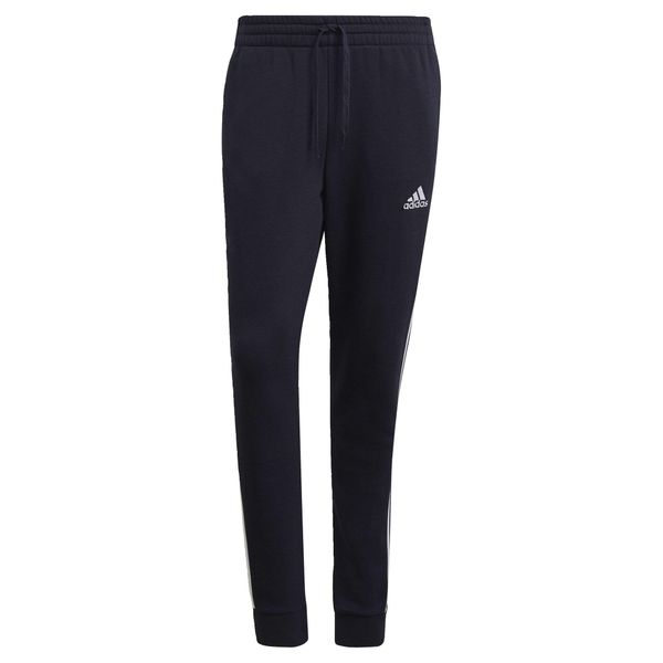Spodnie męskie adidas Essentials Tapered Cuff 3 Stripes. Białe spodnie sportowe męskie Adidas, z bawełny. Za 163.99 zł.