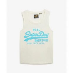 Damski tank top Superdry Vl. Białe topy damskie Superdry., bez wzorów, bez kołnierzyka. Za 119.40 zł.