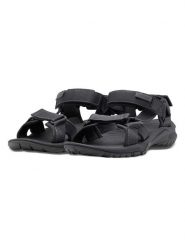 Jack Wolfskin Sandały "Lakewood Ride" w kolorze antracytowym rozmiar: 44,5. Czarne sandały męskie Jack Wolfskin, z otwartym noskiem, bez zapięcia. Za 228.38 zł.