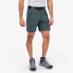 Second Life - Spodenki turystyczne męskie Quechua MH500 - Stan Dobry. Zielone szorty męskie QUECHUA, z elastanu, bez kołnierzyka. Za 51.99 zł.