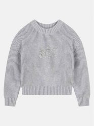 MICHAEL KORS KIDS Sweter R30162 M Szary Regular Fit. Szare swetry dziewczęce MICHAEL KORS KIDS, bez wzorów, z bawełny, bez kołnierzyka. Za 259.99 zł.