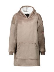 Geographical Norway Bluza polarowa "Uddy" w kolorze szarobrązowym rozmiar: L. Brązowe bluzy z kapturem damskie Geographical Norway, l, z polaru. Za 130.81 zł.