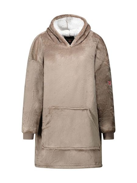 Geographical Norway Bluza polarowa "Uddy" w kolorze szarobrązowym rozmiar: XXL. Brązowe bluzy z kapturem damskie Geographical Norway, xxl, z polaru. Za 117.45 zł.