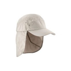 Czapka trekkingowa z daszkiem TREK 900. Brązowe czapki męskie FORCLAZ, bez wzorów, z materiału. Za 44.99 zł.