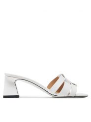 Pollini Klapki SA28305C0ITT0100 Biały. Białe klapki damskie Pollini, bez wzorów, ze skóry, bez obcasa. Za 1,099.00 zł.
