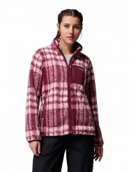 Columbia Kurtka polarowa w kolorze czerwonym rozmiar: XS. Czerwone kurtki damskie Columbia, xs, bez wzorów, z polaru, bez kaptura. Za 239.95 zł.