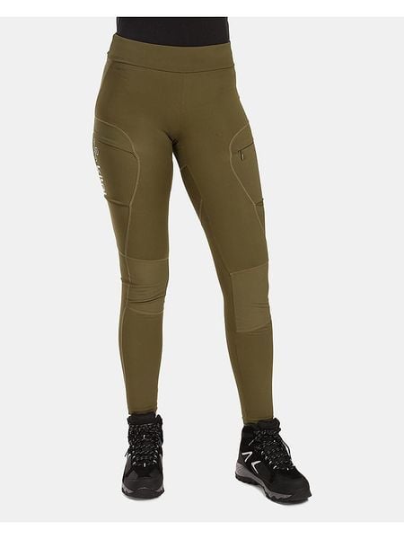 Kilpi Legginsy funkcyjne "Mounteria" w kolorze khaki rozmiar: 40. Brązowe legginsy damskie Kilpi, bez wzorów, z materiału, outdoorowe. Za 267.29 zł.