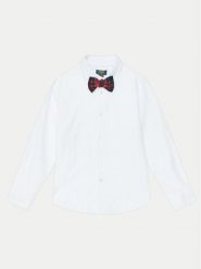 OVS Komplet koszula i mucha 2147038 Biały Regular Fit. Białe koszule chłopięce OVS, bez wzorów, z bawełny, bez kołnierzyka, bez ramiączek. Za 79.99 zł.