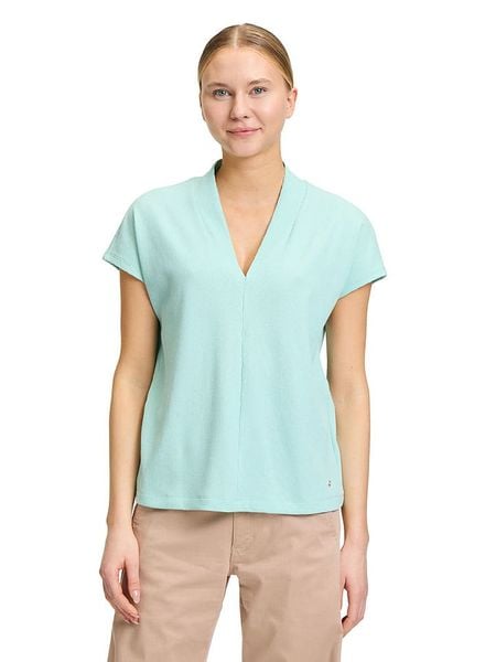 BETTY & CO Koszulka w kolorze turkusowym rozmiar: XL. Niebieskie bluzki damskie Betty & Co., xl, bez wzorów, bez kołnierzyka. Za 59.95 zł.