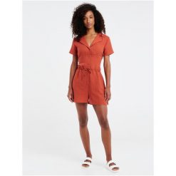 Kombinezon damski Protest PRTZALE playsuit. Brązowe kombinezony damskie Protest, m, bez wzorów, sportowe, bez kołnierzyka, bez ramiączek. Za 429.99 zł.