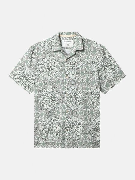 COLOURS & SONS Koszula w kolorze zielono-białym rozmiar: XL. Zielone koszule męskie COLOURS & SONS, xl, bez wzorów, z bawełny, bez kołnierzyka, bez ramiączek. Za 139.95 zł.