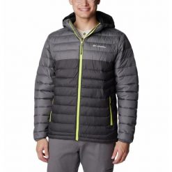 Kurtka Turystyczna Puchowa Męska Columbia Powder Lite Hooded Jacket. Szare kurtki męskie Columbia, m, bez wzorów, z puchu, sportowe, bez kaptura. Za 636.99 zł.
