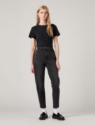 Levi's Dżinsy - Mom fit - w kolorze antracytowym rozmiar: W23/L27. Czarne jeansy damskie Levi's, z podwyższonym stanem. Za 114.17 zł.