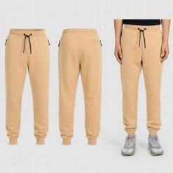 SPODNIE MĘSKIE DRESOWE 4F JOGGERY SPORTOWE BEŻOWE. Brązowe spodnie sportowe męskie 4f, z bawełny. Za 149.99 zł.
