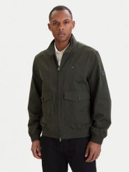 Tommy Hilfiger Kurtka przejściowa Harrington MW0MW42507 Zielony Regular Fit. Zielone kurtki męskie Tommy Hilfiger, l, bez wzorów, z bawełny, bez kaptura. Za 1,199.00 zł.
