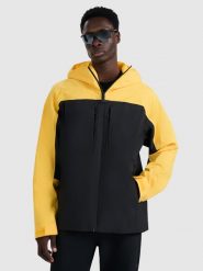 4F Kurtka trekkingowa membrana 10000 męska - żółta XL. Żółte kurtki męskie 4f, m, bez wzorów, bez kaptura. Za 399.99 zł.