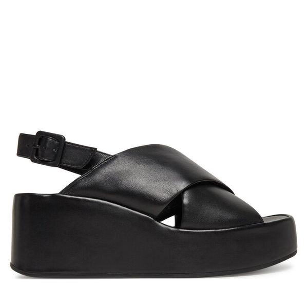 Sandały HÖGL. Czarne sandały damskie HÖGL, bez wzorów, bez obcasa, na koturnie. Za 799.99 zł.