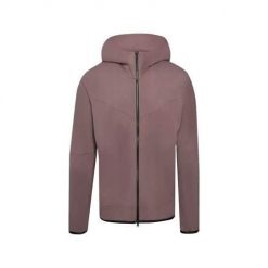 Bluza sportowa męska Nike Tech Fleece. Czerwone bluzy sportowe męskie Nike, bez wzorów, z materiału, sportowe, bez kołnierzyka, bez ramiączek. Za 414.00 zł.