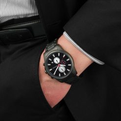 Zegarek męski bransoleta duży solidny z datownikiem czarny premium Beltimore BT04. Czarne zegarki męskie . Za 149.99 zł.