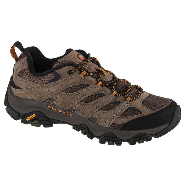 Buty do chodzenia Męskie Merrell. Brązowe buty trekkingowe męskie MERRELL, z materiału, bez zapięcia, trekkingowe. Za 588.00 zł.