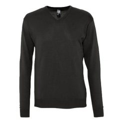 Sweter Męski Galaxy Z Dekoltem V. Czarne swetry męskie SOL'S, m, bez wzorów, bez kołnierzyka. Za 143.99 zł.