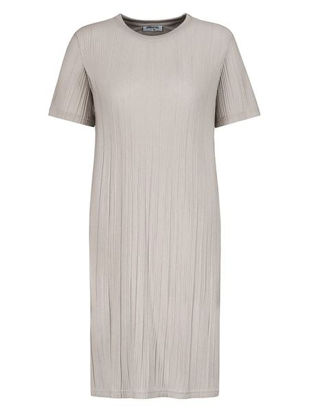 Sublevel Sukienka w kolorze beżowym rozmiar: S. Brązowe sukienki damskie Sublevel, na co dzień, s, bez wzorów, bez kołnierzyka, bez ramiączek, midi, proste. Za 70.24 zł.