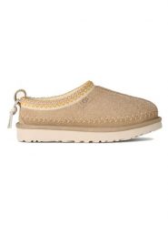 UGG Skórzane kapcie "Tasman Biarritz" w kolorze beżowym rozmiar: 41. Brązowe kapcie damskie Ugg, ze skóry. Za 506.32 zł.