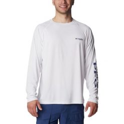 Koszulka sportowa z długim rękawem Terminal Tackle LS Shirt. Białe t-shirty sportowe męskie Columbia, na lato, m, bez ramiączek. Za 299.00 zł.