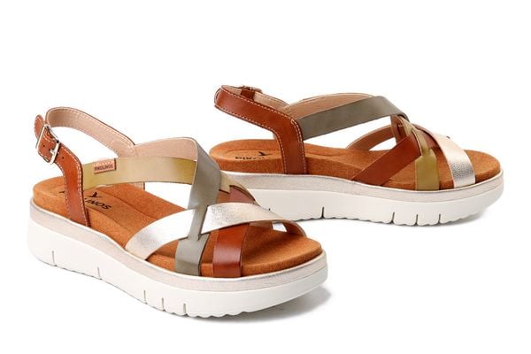 PIKOLINOS Palma W4N-0650C1 brandy-cit, sandały damskie. Brązowe sandały damskie Pikolinos, bez wzorów, bez obcasa. Za 463.17 zł.