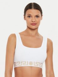 Versace Biustonosz top 1013323 1A10011 Biały. Białe biustonosze Versace, bez wzorów, z bawełny, bez kołnierzyka. Za 249.99 zł.