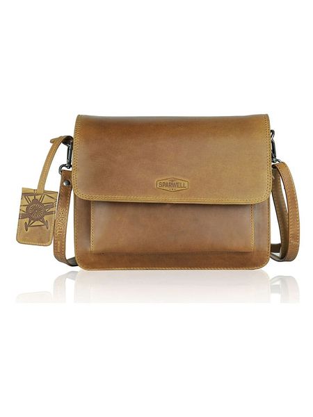 SPARWELL Skórzana torebka w kolorze szarobrązowym - 25,5 x 21 x 10 cm rozmiar: onesize. Brązowe torebki klasyczne damskie SPARWELL, bez wzorów, z materiału, bez dodatków. Za 326.32 zł.