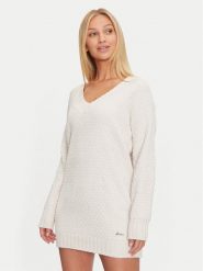Guess Sukienka dzianinowa Talia W4BR72 Z3HH2 Szary Regular Fit. Szare sukienki damskie Guess, xs, z aplikacjami, z dzianiny, bez kołnierzyka, bez ramiączek. Za 459.99 zł.