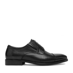 Półbuty GINO ROSSI. Czarne półbuty męskie Gino Rossi, bez zapięcia. Za 449.99 zł.