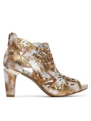 Laura Vita Sandały Albane 48 Złoty. Żółte sandały damskie Laura Vita, bez wzorów, ze skóry, bez obcasa, na słupku. Za 529.99 zł.