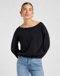 DAMSKA BLUZA LEE OFF SHOULDER SWS UNIONALL BLACK 112371335. Czarne bluzy bez kaptura damskie Lee, m. Za 169.99 zł.