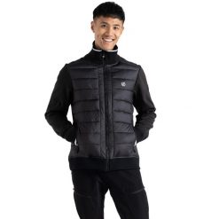Męska Pikowana Kurtka Hybrydowa Frost. Czarne kurtki męskie Dare 2b, m, bez wzorów, z puchu, sportowe, bez kaptura. Za 215.99 zł.