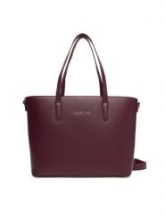 Valentino Torebka Zero Re VBS7B301 Bordowy. Czerwone torebki klasyczne damskie Valentino, bez wzorów, ze skóry, bez dodatków. Za 579.99 zł.