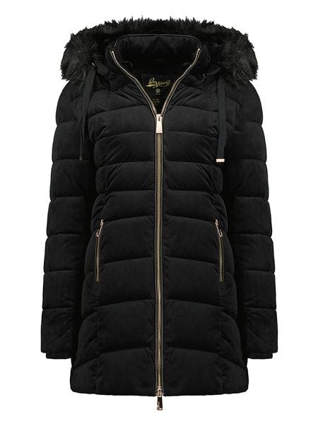 Geographical Norway Płaszcz pikowany "Bilove" w kolorze czarnym rozmiar: L. Czarne płaszcze damskie Geographical Norway, l, bez wzorów. Za 289.20 zł.