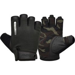 Rękawiczki gimnastyczne T2 - Half Finger - Brązowy – S. Brązowe rękawiczki damskie RDX SPORTS, bez wzorów. Za 109.99 zł.