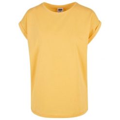 Koszulka Damska Z Rozszerzonym Ramieniem. Brązowe bluzki damskie Urban Classics, bez wzorów, sportowe, bez kołnierzyka, bez ramiączek. Za 49.99 zł.