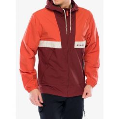 Kurtka przeciwwiatrowa męska Columbia Spire Valley Hooded Windbreaker. Czerwone kurtki męskie Columbia, m, bez wzorów, sportowe, bez kaptura. Za 203.49 zł.