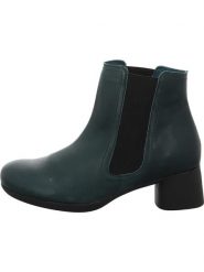 Think! Skórzane botki w kolorze granatowym rozmiar: 41. Niebieskie botki damskie Think!, eleganckie, bez obcasa, bez zapięcia. Za 359.32 zł.