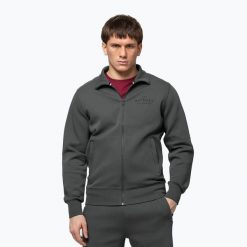Bluza męska Pitbull Sampson Zip. Szare bluzy z kapturem męskie PITBULL, l, z bawełny. Za 269.99 zł.