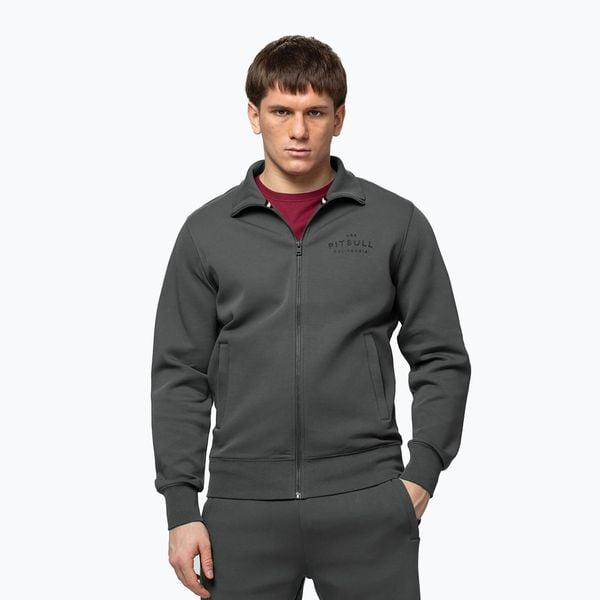 Bluza męska Pitbull Sampson Zip. Szare bluzy z kapturem męskie PITBULL, l, z bawełny. Za 269.99 zł.