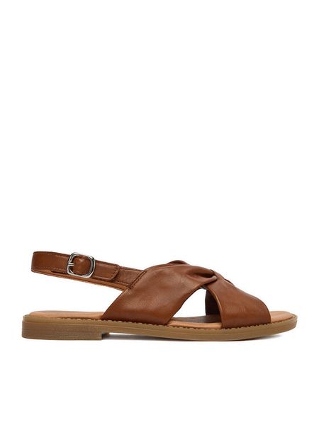 Remonte Sandały CEO-D3674-24 Brązowy. Brązowe sandały damskie Remonte, bez wzorów, ze skóry, bez obcasa, na płaskiej podeszwie. Za 339.99 zł.