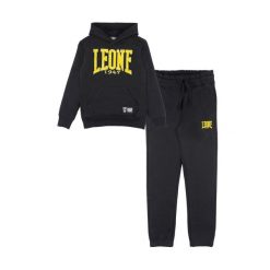 Leone 1947 Street Style Winter-Trainingsanzug zum Überziehen, Kapuze für Kinder. Czarne spodnie dresowe damskie LEONE 1947 APPAREL, bez wzorów, z bawełny. W wyprzedaży za 108.70 zł.